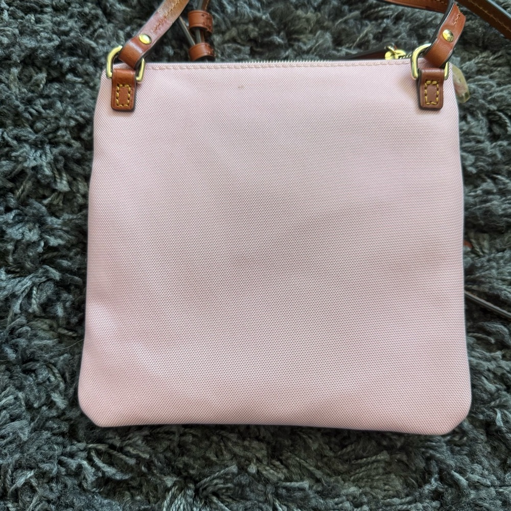Dooney & Bourke Nylon North South Triple Zip Crossbody in Light Pink - Picture 9 of 12